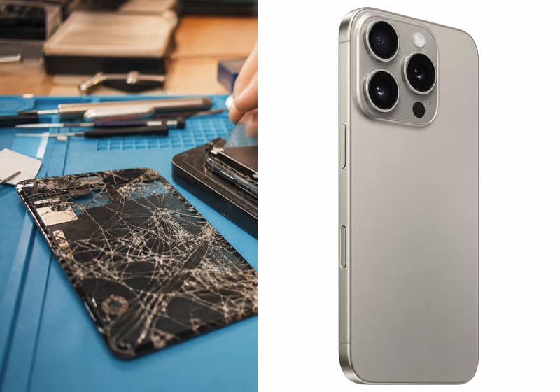 Technicien remplaçant un écran iPhone à Lille