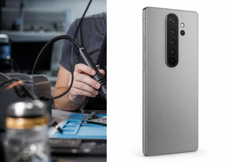 Galaxy S24 Ultra ouvert pour diagnostic dans l’atelier iSmartFix à Lille