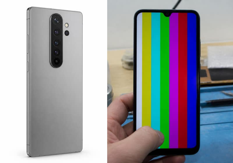 Écran interne de Galaxy Z Flip 5 inspecté à l’atelier iSmartFix Lille