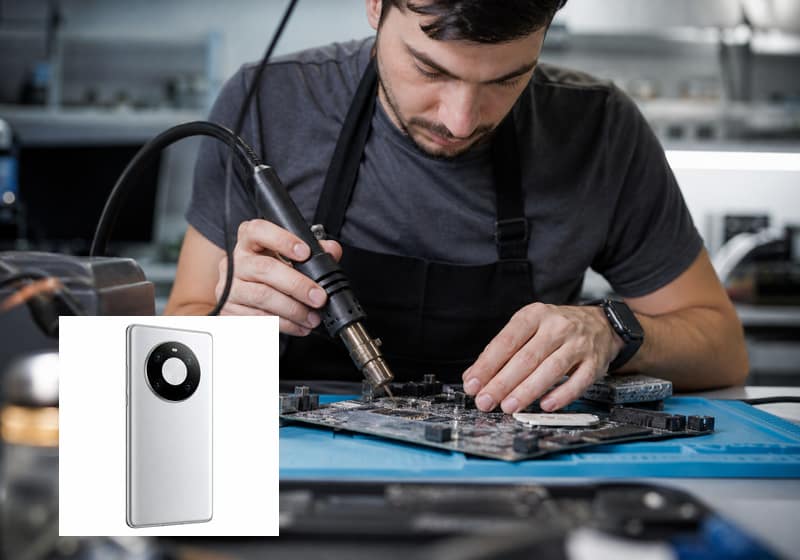 Huawei P30 ouvert pour diagnostic dans l’atelier iSmartFix à Lille