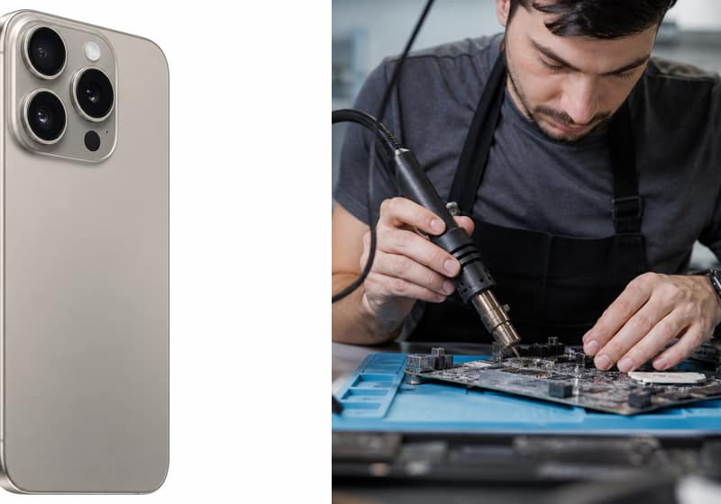 iPhone 13 mini ouvert pour diagnostic dans l’atelier iSmartFix à Lille