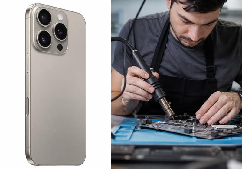 iPhone 16 Plus ouvert pour diagnostic dans l’atelier iSmartFix à Lille