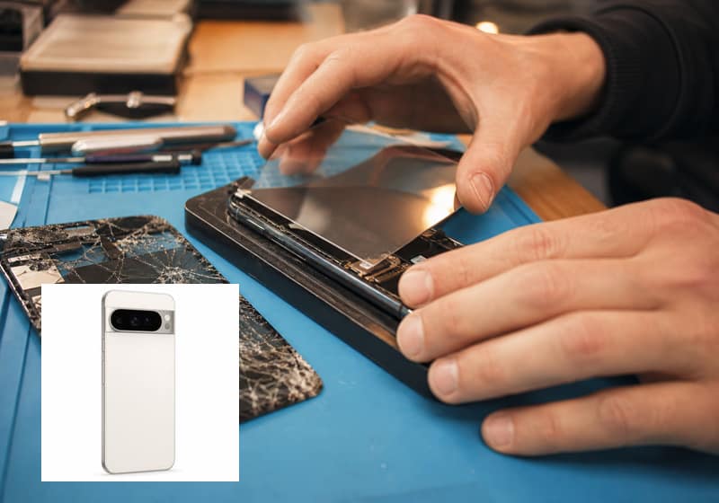Écran de Pixel 8 fissuré, remplacement en atelier iSmartFix à Lille
