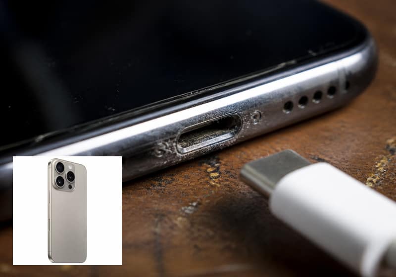 iPhone 15 USB-C en test de charge à l’atelier iSmartFix Lille