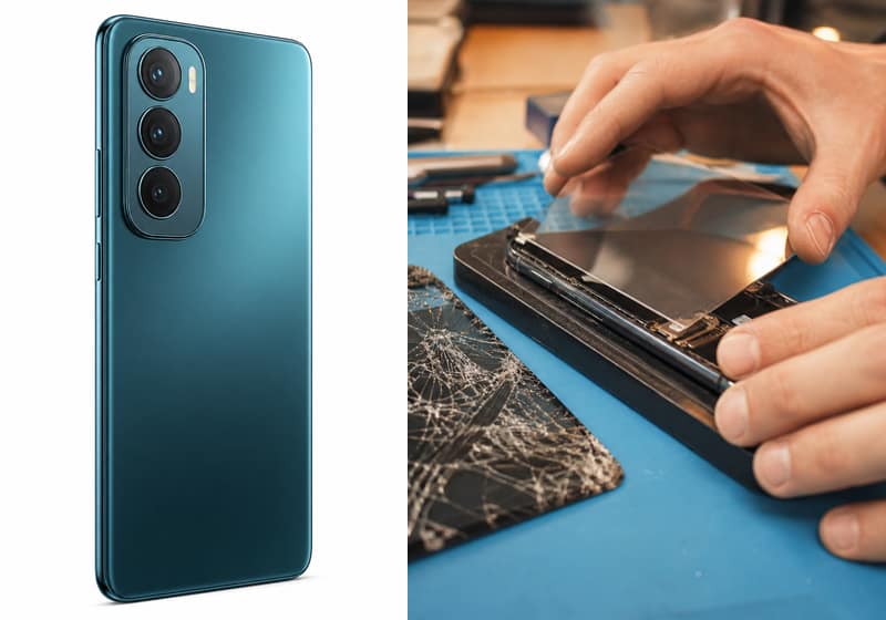 Vitre arrière de smartphone fissurée, atelier iSmartFix Lille