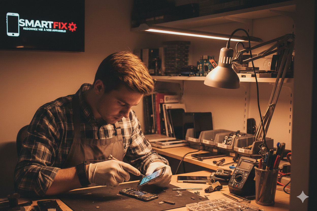 Réparation écran iPhone cassé à Lille — atelier Ismartfix 59000